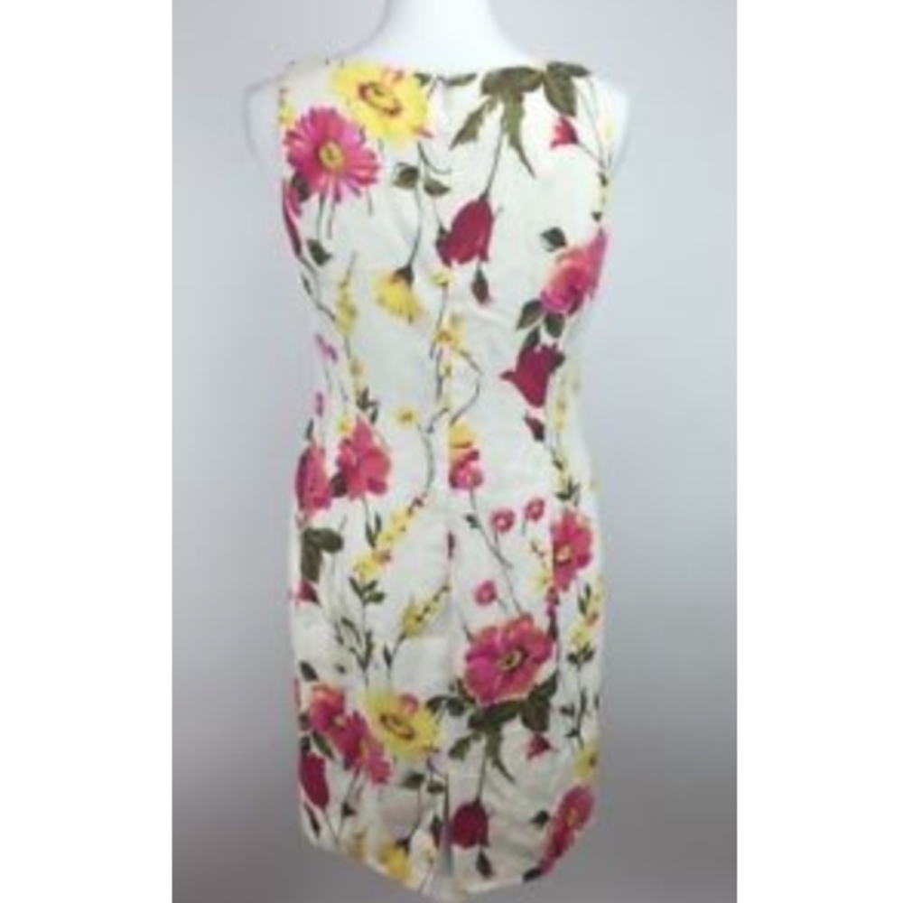Jones New York Linen Floral Print Sheath Dress - Picture 3 of 8